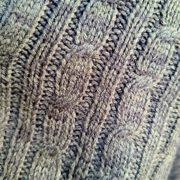 Class Club Little Boys Cable Knit Suede Shoulder Patch Sweater Olive Green Sz 5 - Picture 6 of 6